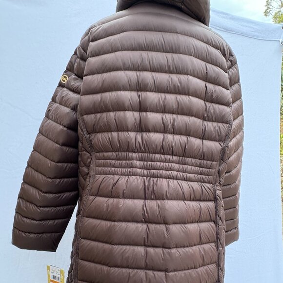 MICHAEL KORS Quilted Down Puffer Jacket Removable Hood Packable Plus 3X NWT - Picture 5 of 13